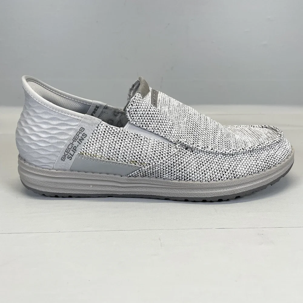 Skechers Slip-Ins Shoes Mens Size 8.5 Gray Mesh Hands Free Casual Comfort Shoes